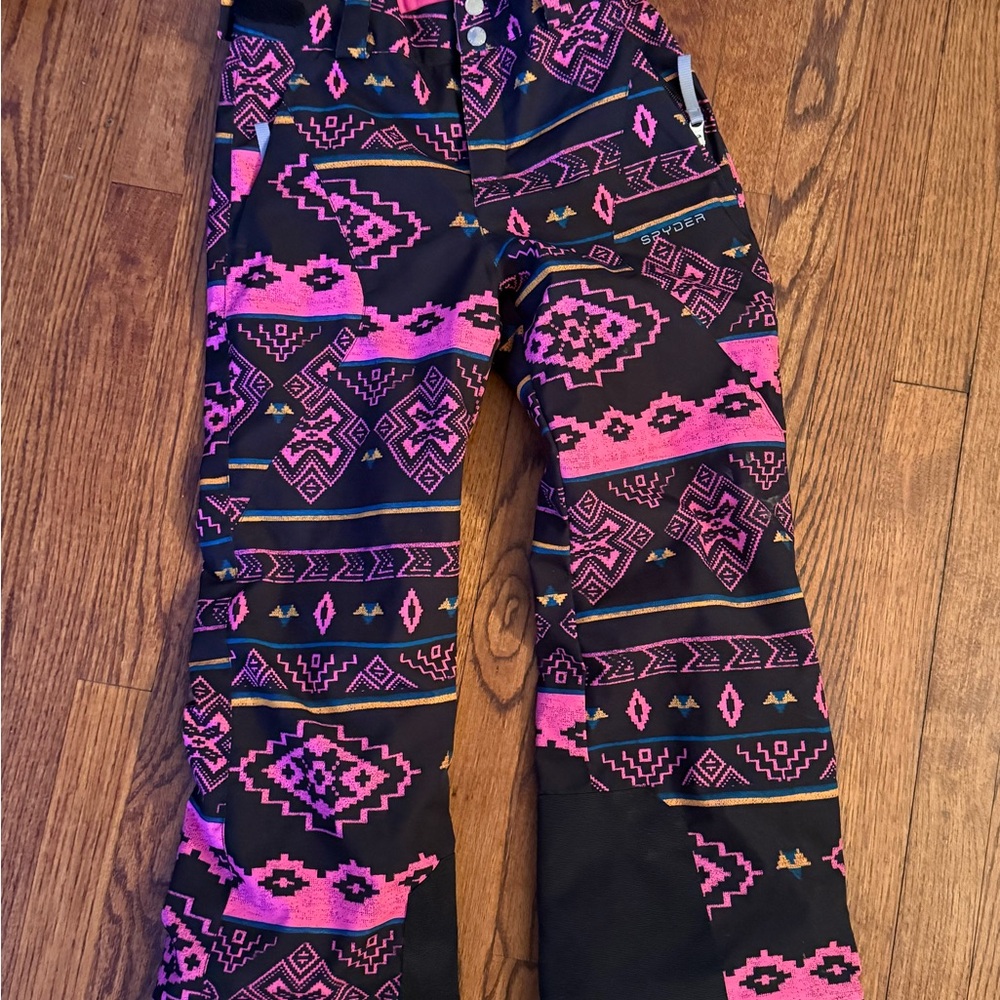 Spyder Pink Black Ski Snowboard Snow Jacket Pants Set - Picture 2 of 9